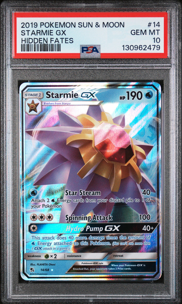 PSA 10 Starmie GX #14 Hidden Fates 2019 Gem Mint | United Kicks