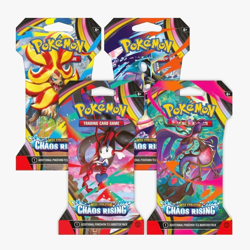 2026 Pokémon Mega Evolution Chaos Rising Single Booster Pack (Artwork May Vary)