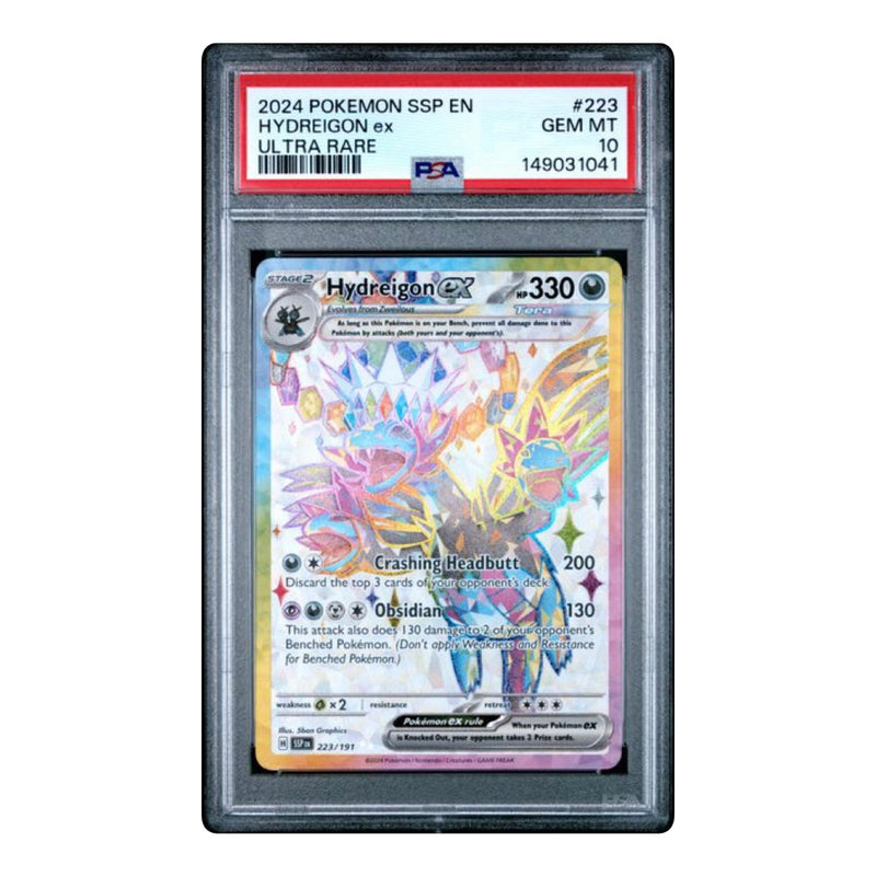 2024 Pokemon Ssp En-surging Sparks 223 Hydreigon Ex Ultra Rare PSA 10
