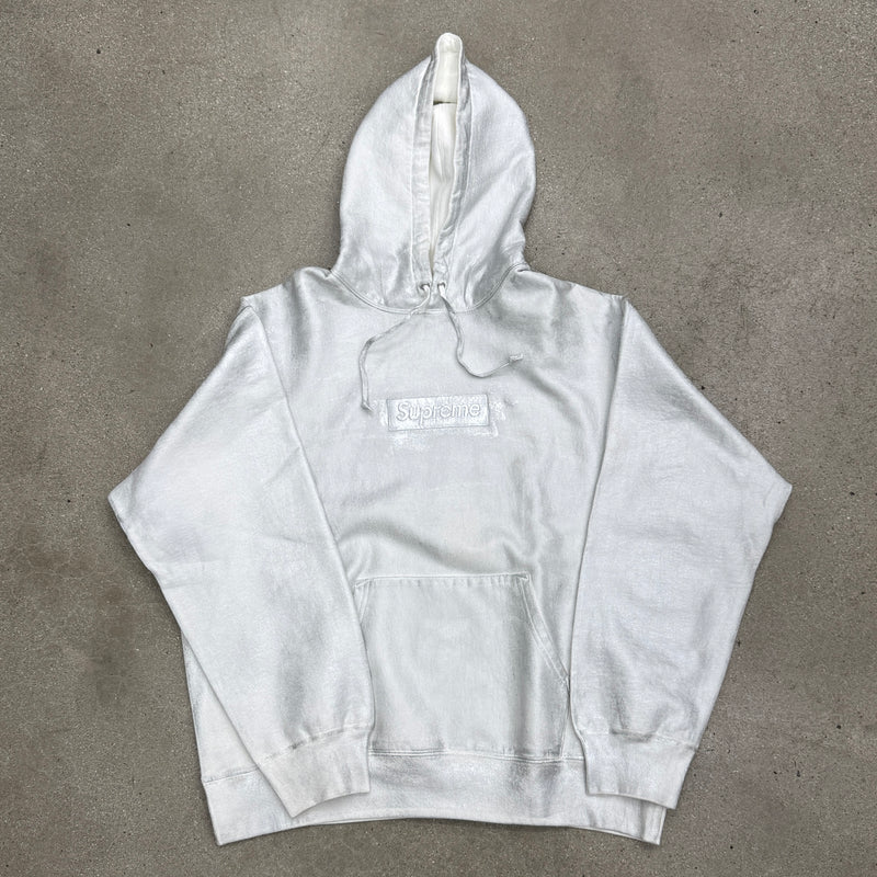 Supreme MM6 Maison Margiela Foil Box Logo Hooded Sweatshirt White