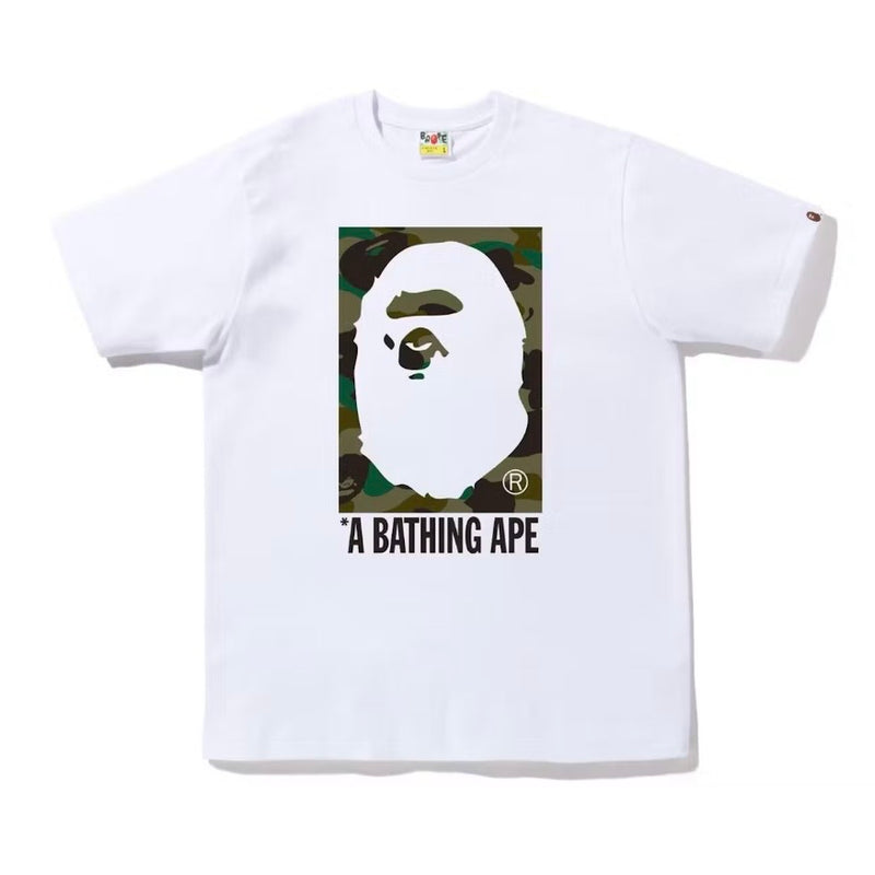 BAPE 1st Camo Box Ape Head Tee White Green