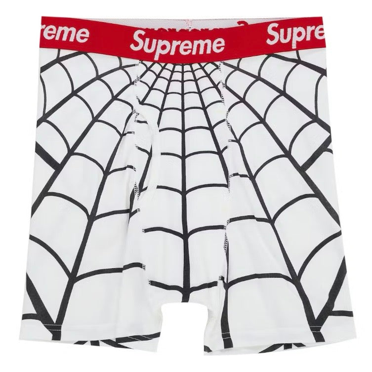 Supreme x Hanes Spider-Man Boxer Briefs 2 Pack White SS26 Brand