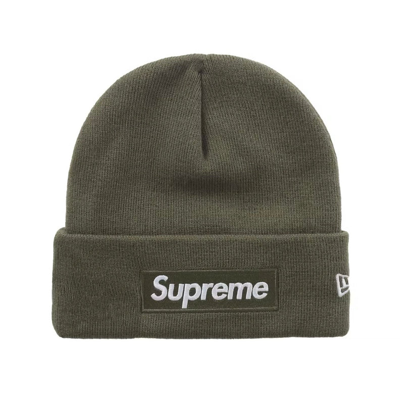Supreme New Era Box Logo Beanie (FW25) Light Olive