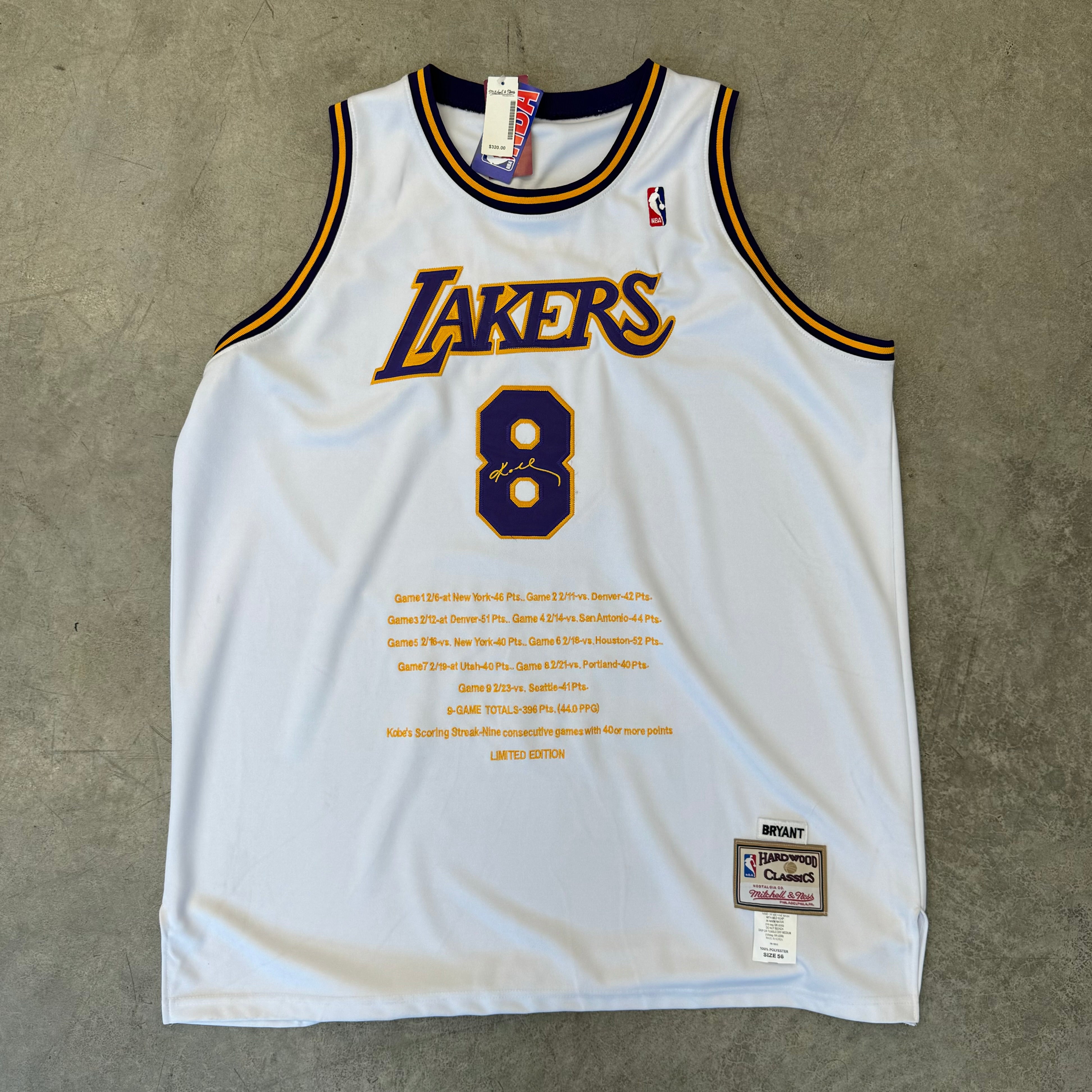 kobe jersey limited edition