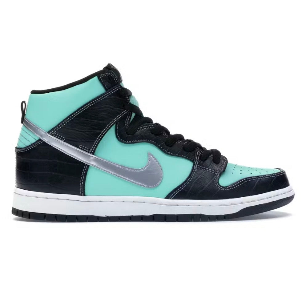 DIAMOND SUPPLY × NIKE SB DUNK HIGH Nike SB Dunk High Diamond Supply Co. Aqua Pre-Owned Size 10M