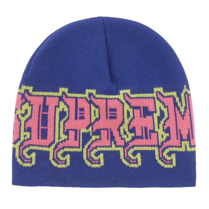Supreme New Era Outline Beanie Navy