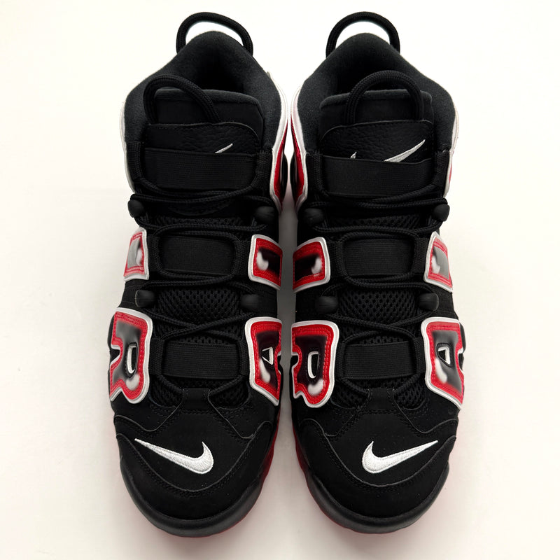 Nike Air More Uptempo Black White Laser Crimson
