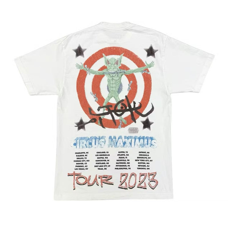 Travis Scott Utopia Circus Maximus 2023 Tour III Tee White