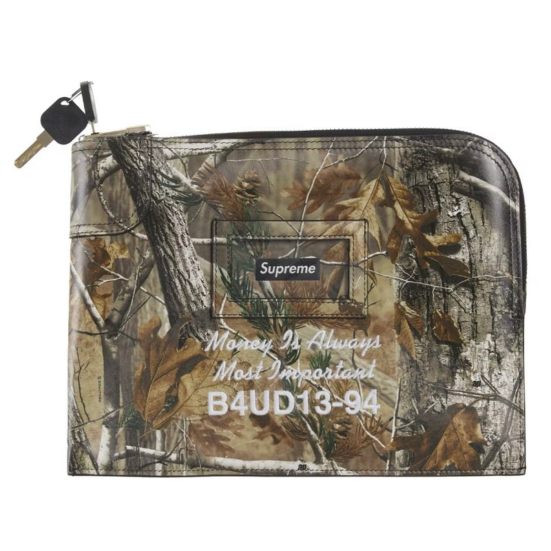 Supreme Leather Money Bag (FW25) Realtree Hardwoods Camo