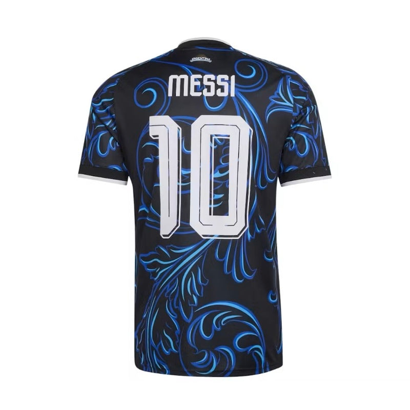 adidas Argentina 26 Away Messi Jersey Black/Lucid Blue/Blue Burst