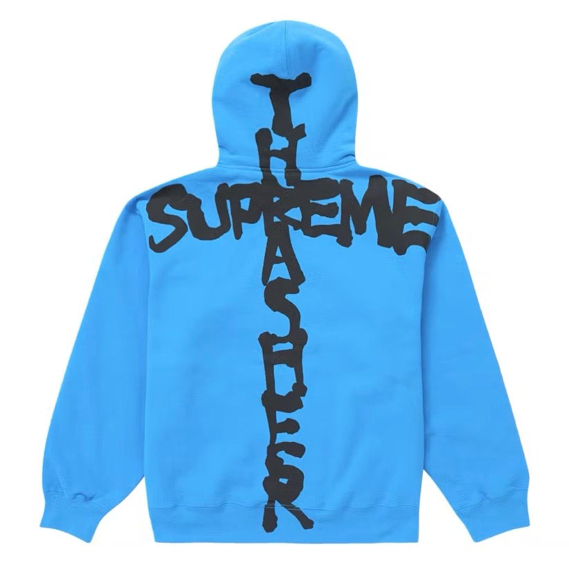 Supreme Thrasher Zip Up Hooded Sweatshirt Bright Blue — United Kicks