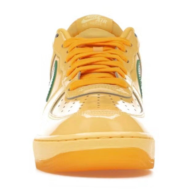 Nike Air Force 1 Low Patent Leather Topaz Gold Pine Green