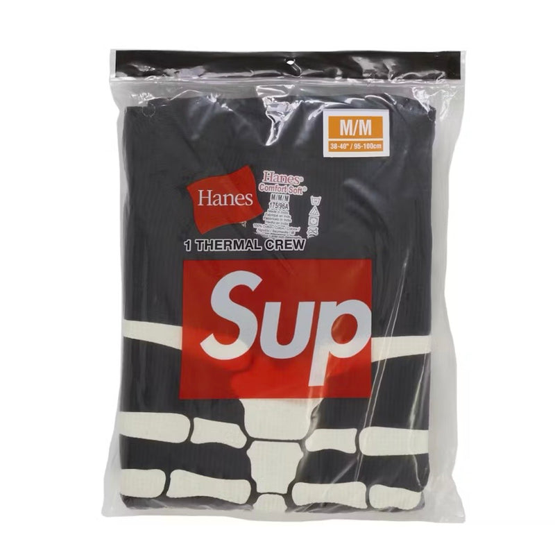 Supreme Hanes Bones Thermal Crew FW25 (1 Pack) Black