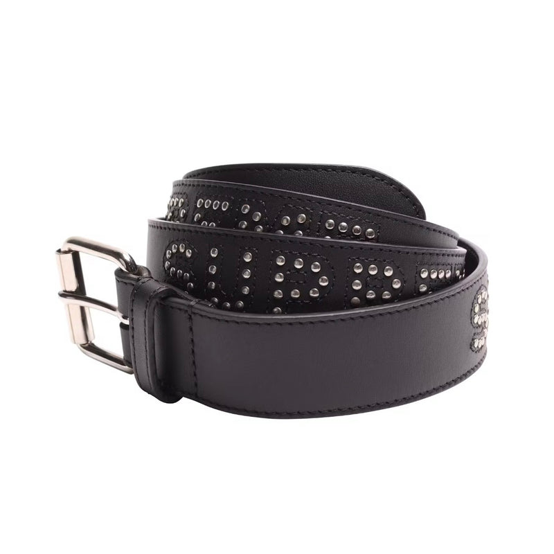 Supreme Studded Logo Belt Black