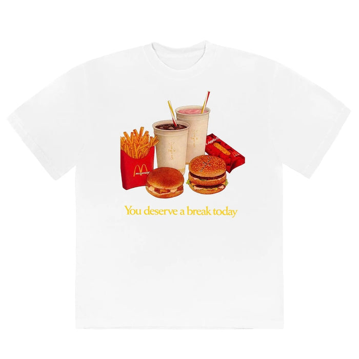 Travis Scott X McDonald's Deserve A Break II T-Shirt 'White'