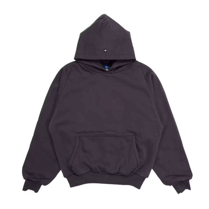 トップス Yeezy gap - logo hoodie black Yeezy Gap Logo Shrunken Hoodie Black — United Kicks
