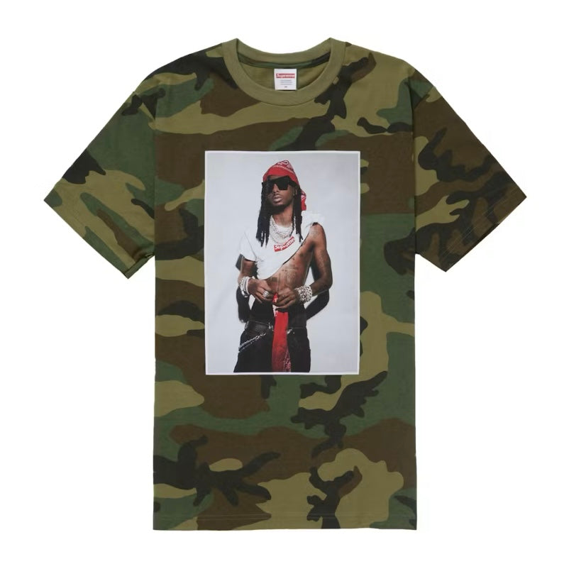 Supreme Playboi Carti Tee Woodland Camo