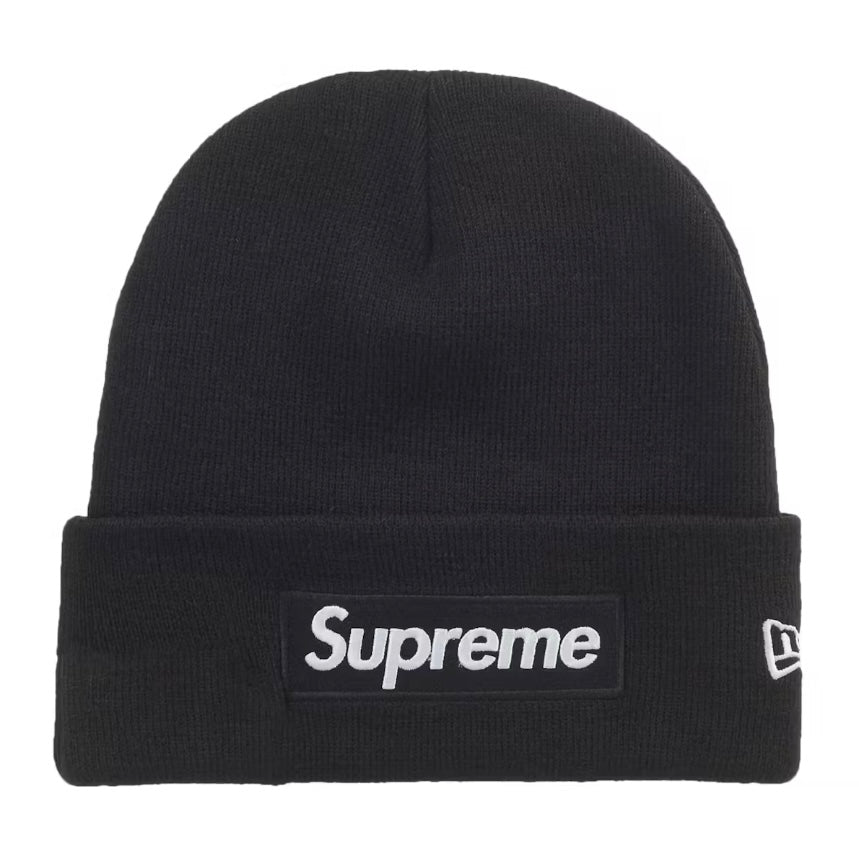 Supreme New Era Box Logo Beanie FW25 Black | Brand New — United Kicks