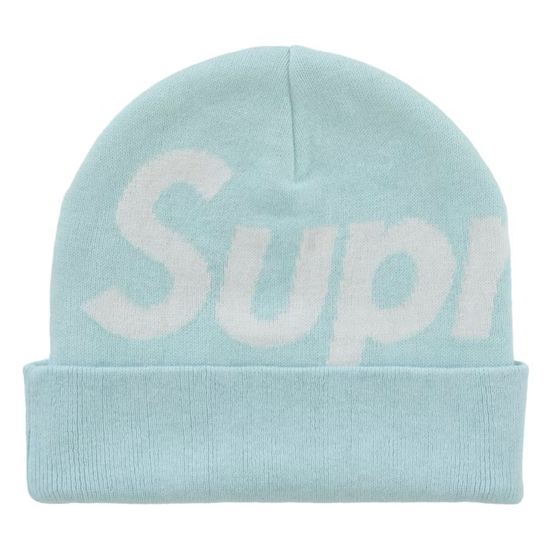 Supreme Big Logo Beanie (FW25) Light Blue