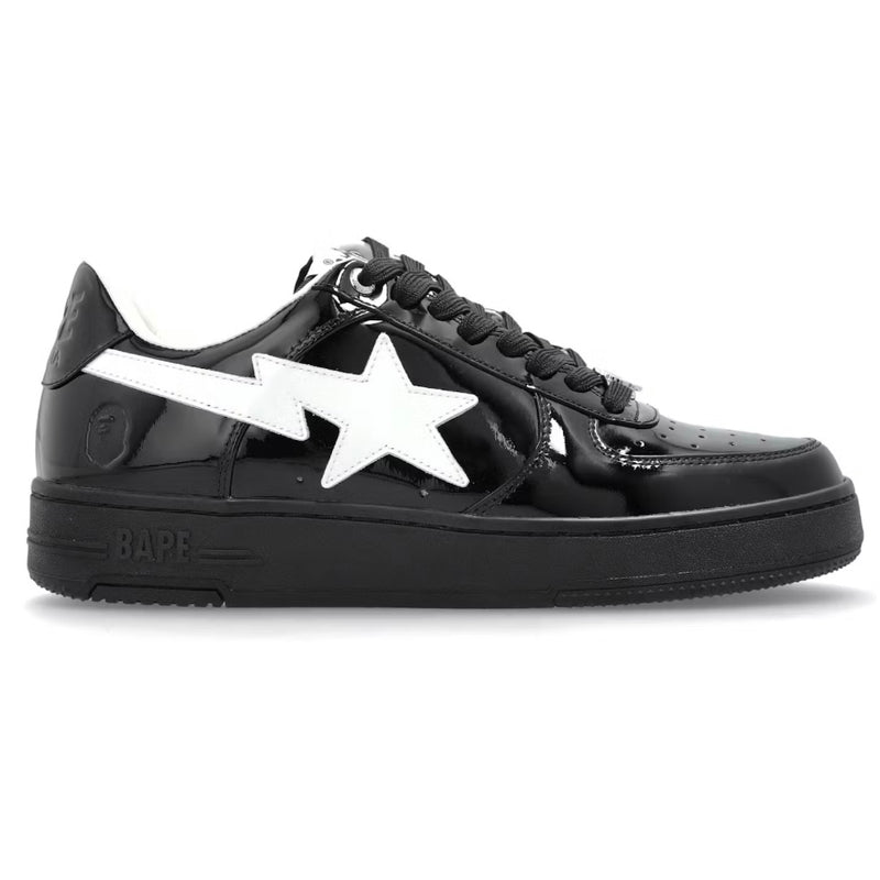 A Bathing Ape Bape Sta #1 Black White Patent Leather
