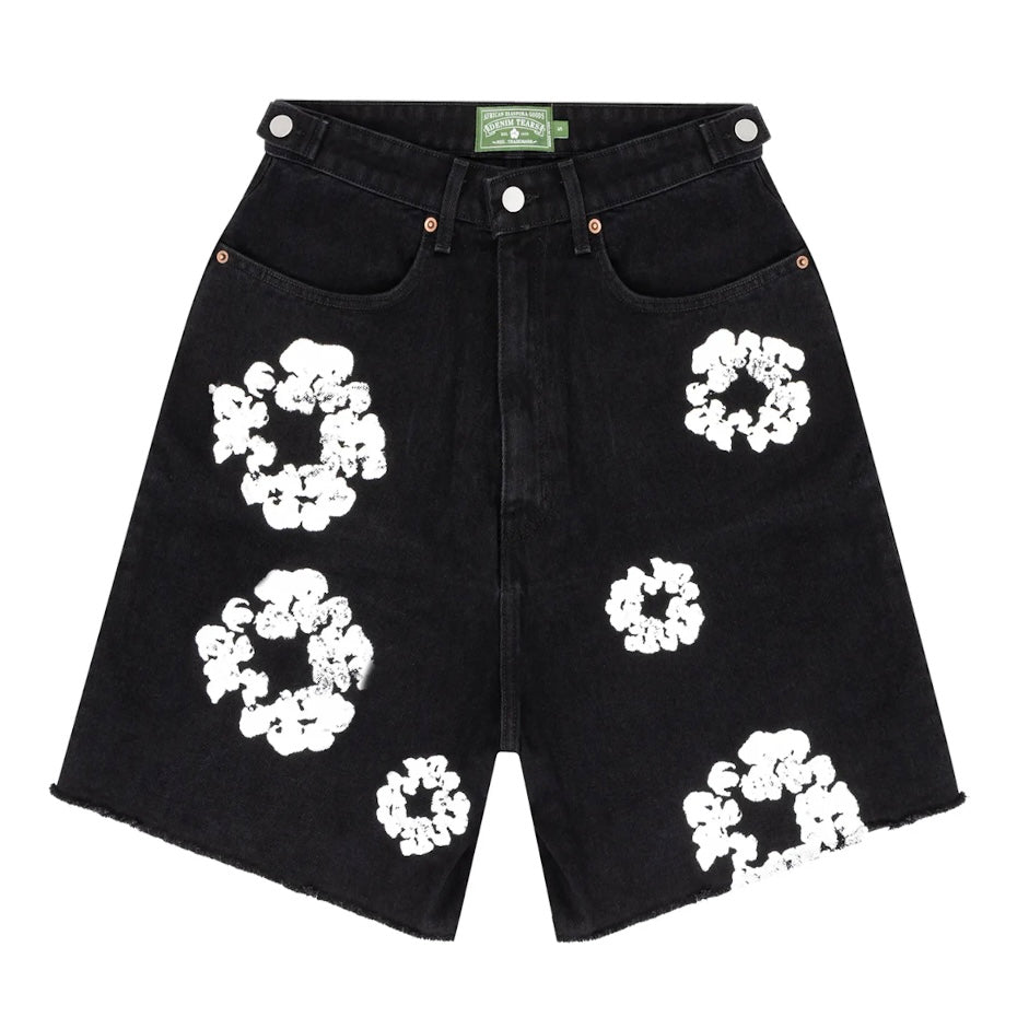 Denim Tears Cotton Wreath Jean Short Black SS24 | Pre-Owned