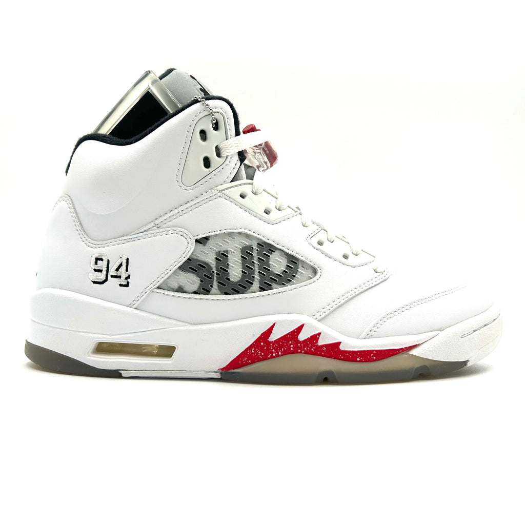 White supreme jordan sales 5
