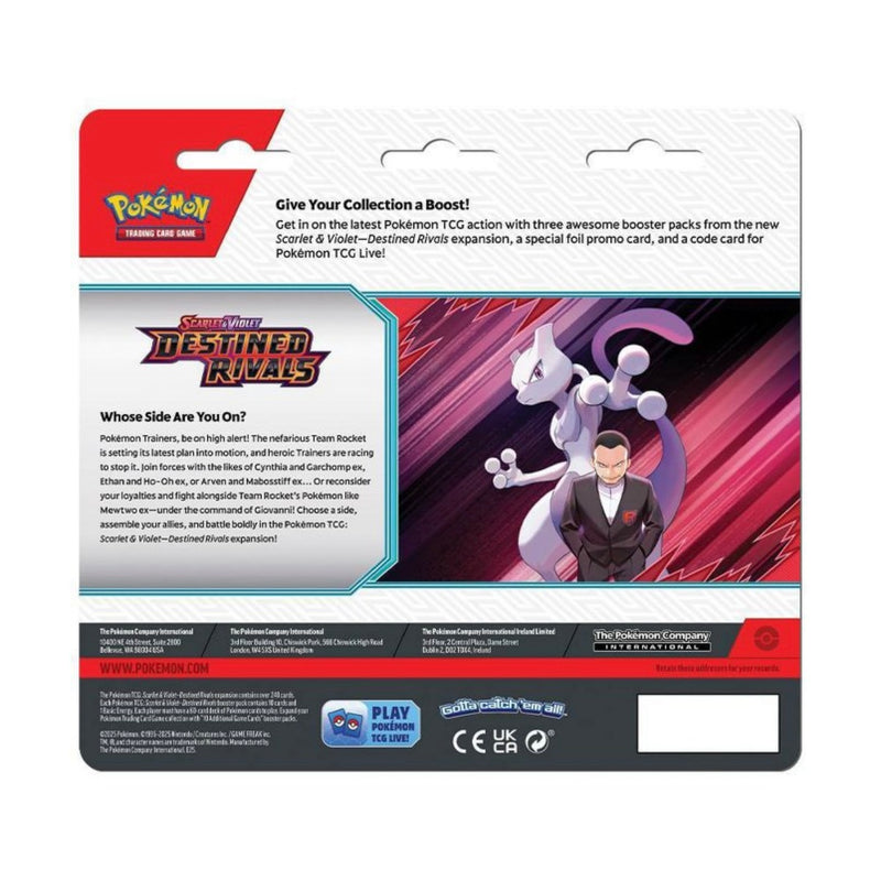 2025 Pokémon Scarlet & Violet Destined Rivals 3 Pack Blister Pack