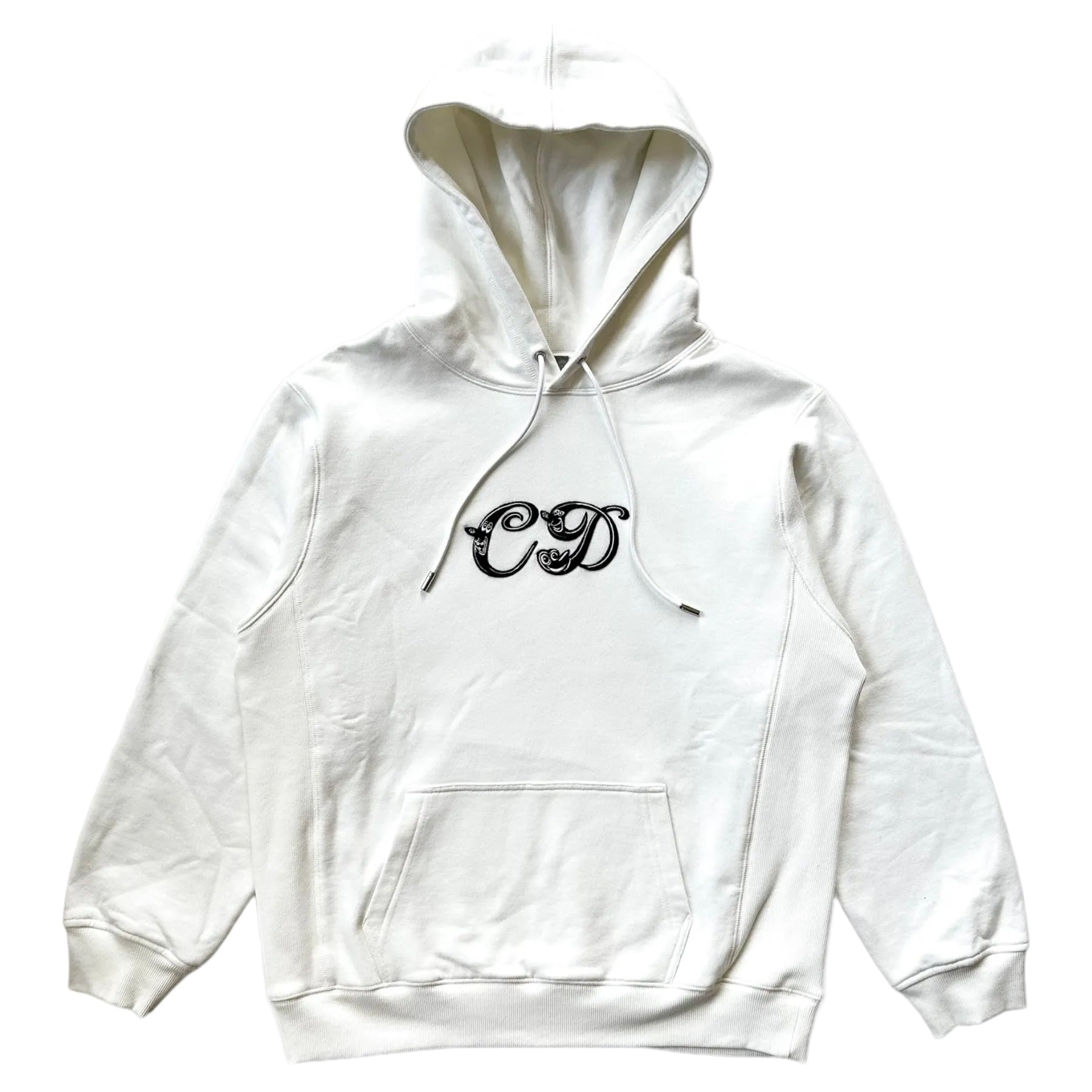 Dior Kenny Scharf Embroidered Logo Hoodie White Black - White