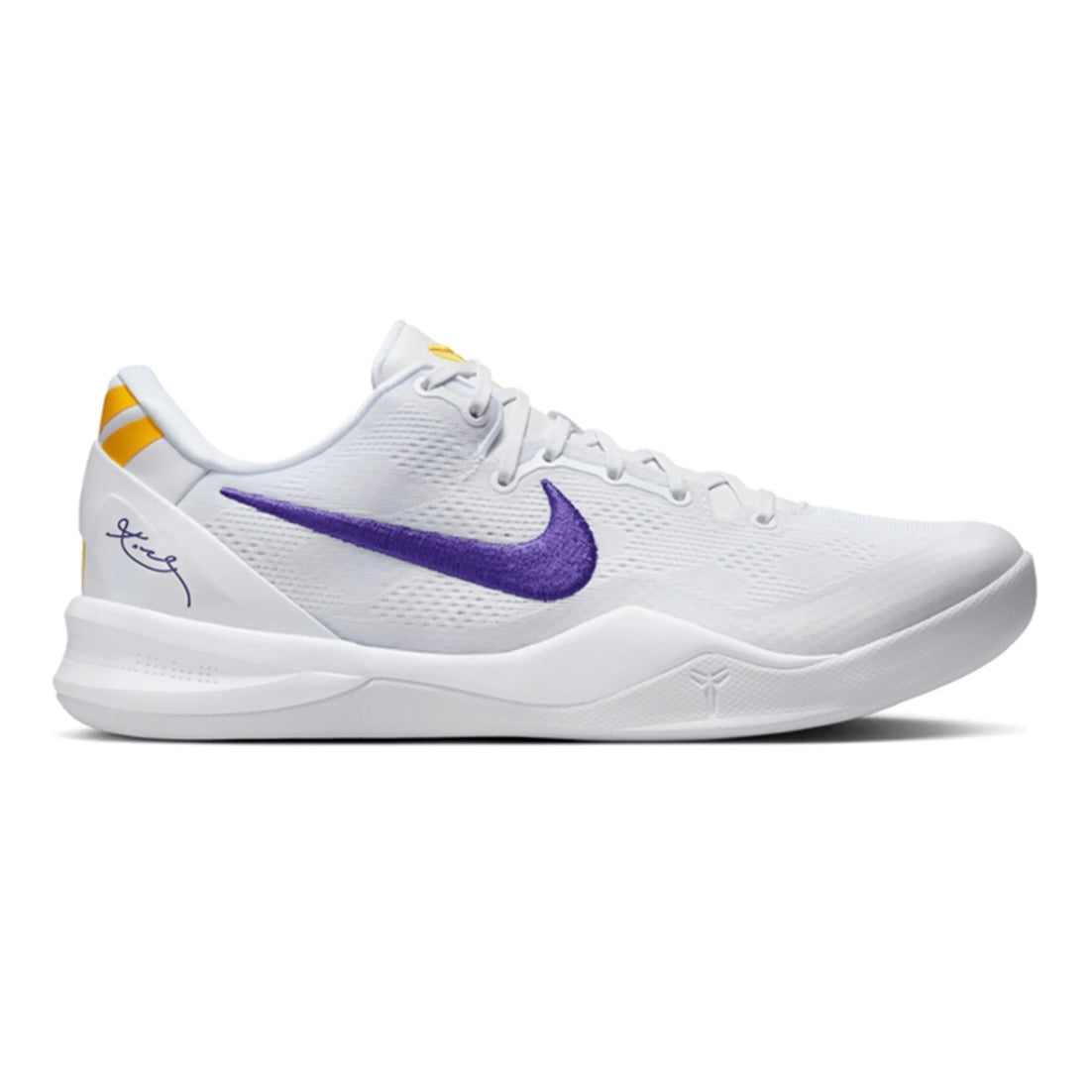 Nike Kobe バスケットボールシューズ ホワイト/パープル/イエロー Nike Kobe 8 Protro Lakers Home - Purple Gold Mamba Mentality | Pre