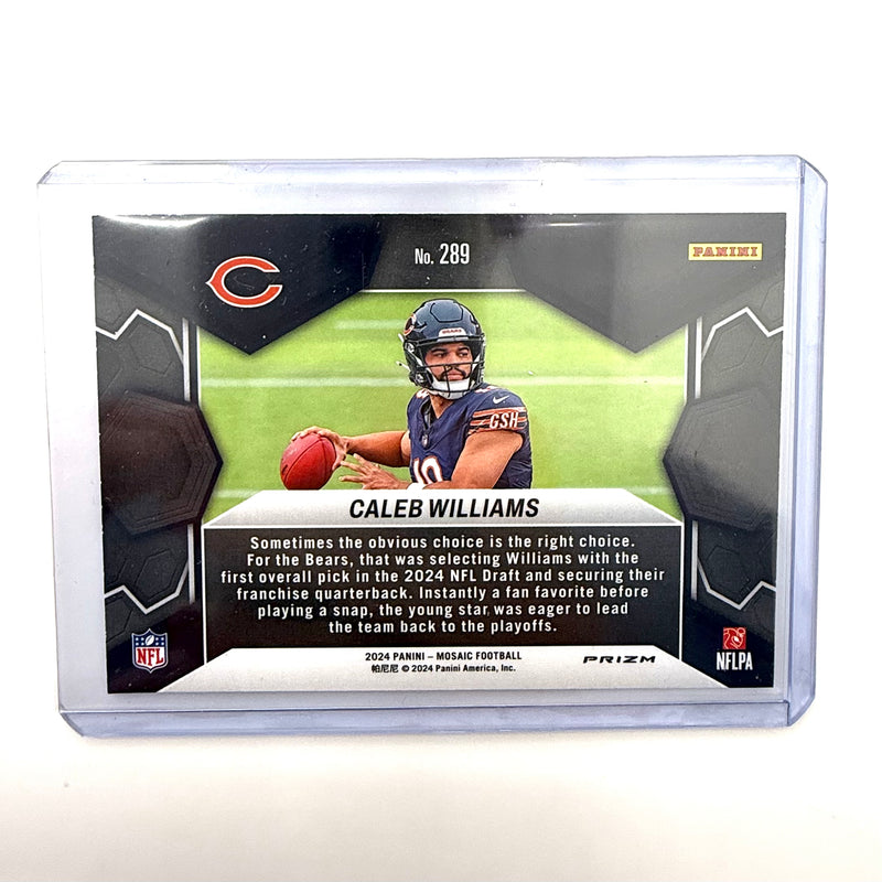 2024 Panini Mosaic - Rookie Caleb Williams Silver Prizm #289 (RC)