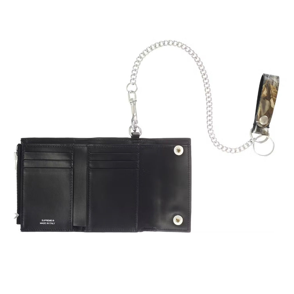 S*様 【Supreme】Leather Chain Wallet Camo ② Supreme Leather Chain Wallet (FW25) Realtree Hardwoods Camo