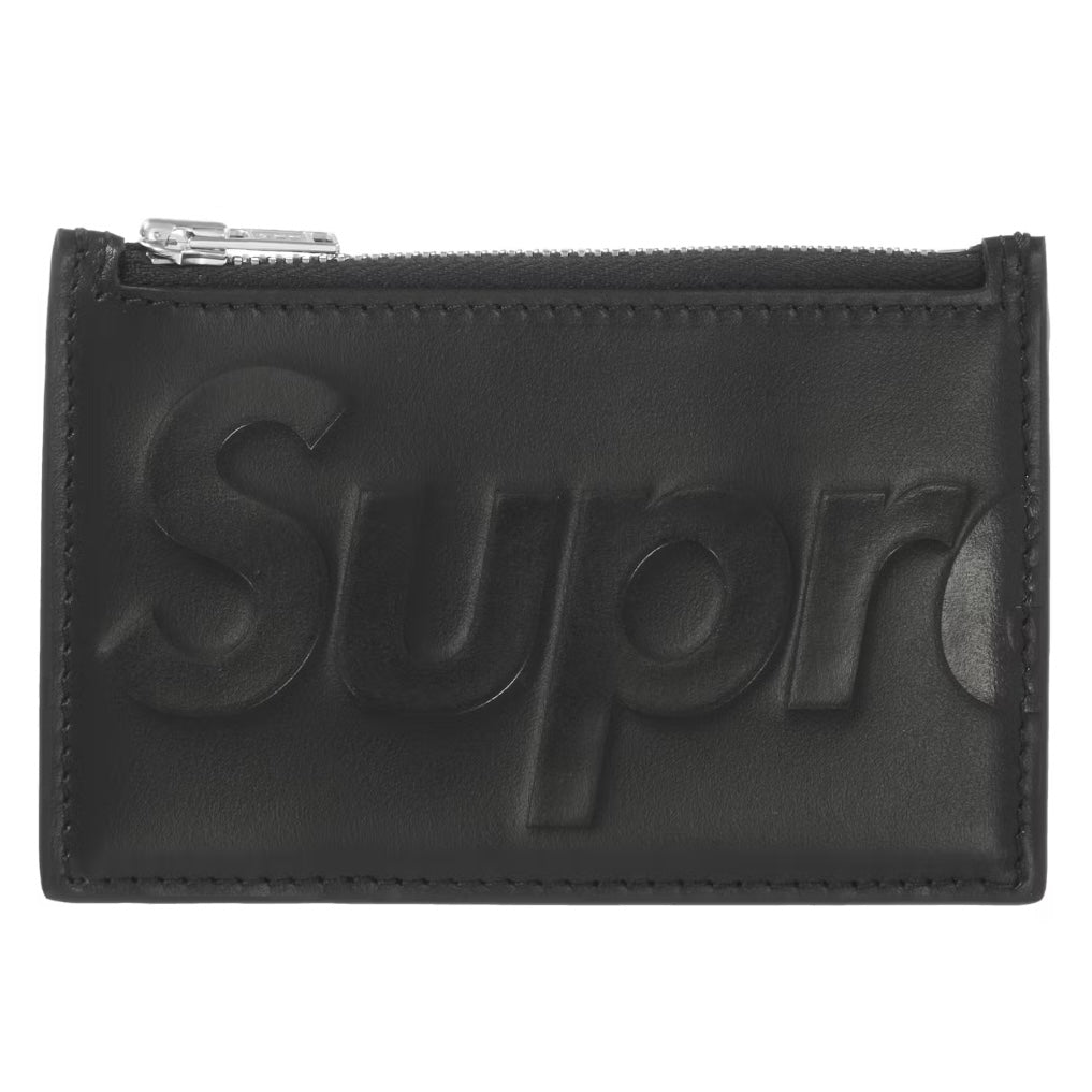 Supreme Leather Zip Card Holder FW25 Black | United Kicks
