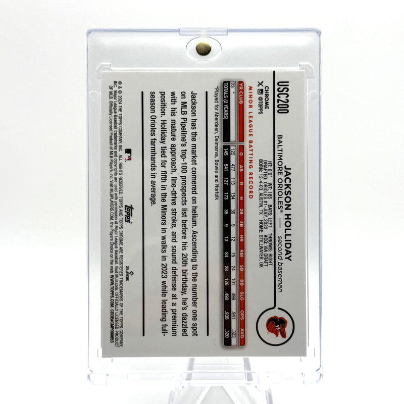 2024 Topps Chrome Update Jackson Holliday Rookie Card Image Variation