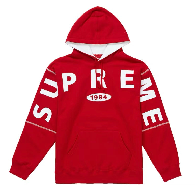 Supreme Spread Logo Hooded Sweatshirt Red