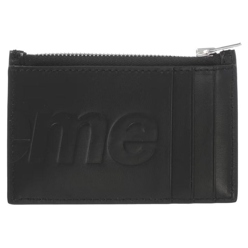 Supreme Leather Zip Card Holder (FW25) Black