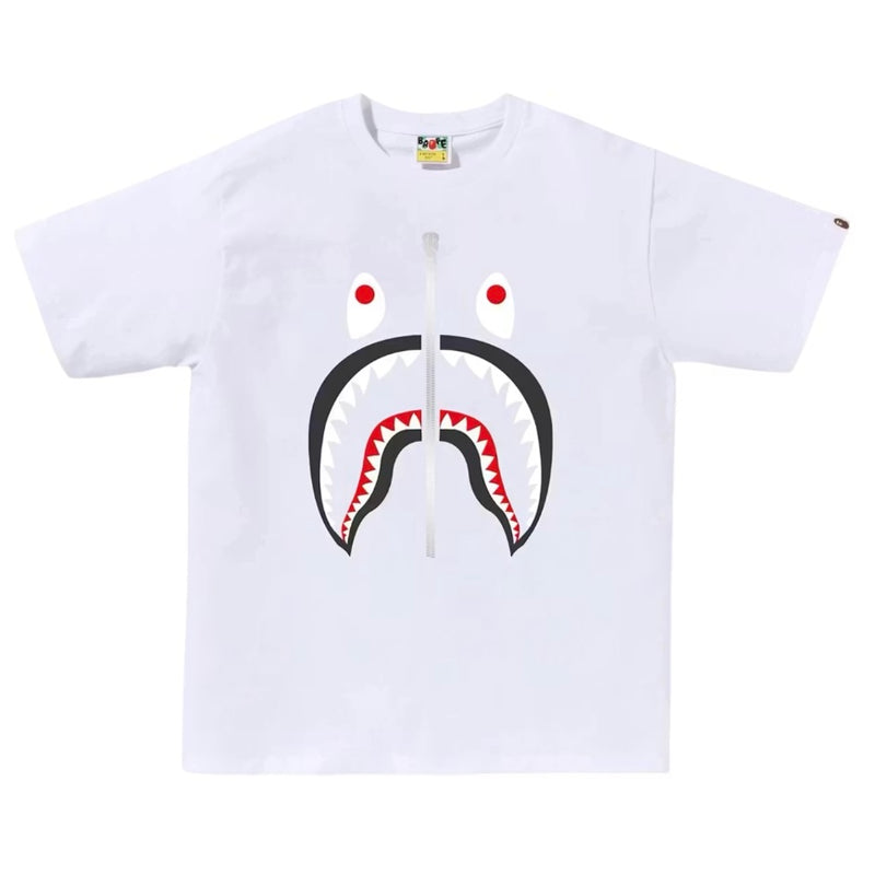 BAPE Cotton Shark Head T-Shirt White