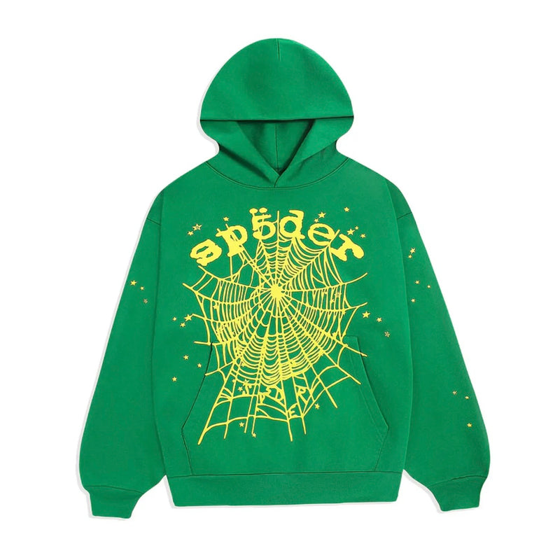 Sp5der Star OG Web V2 Hoodie Slime Green
