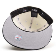 Gray and black cap on a white background