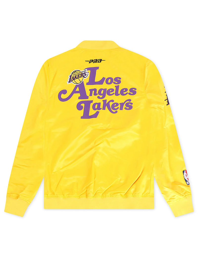 Pro Standard LA Lakers Souvenir Satin Jacket - Gold