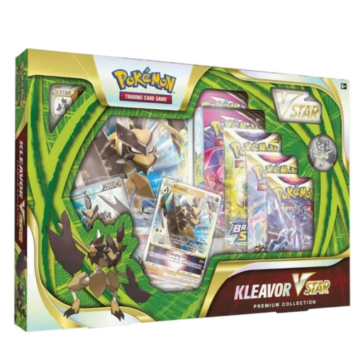 Pokémon trading card game box featuring Kleavor V-Star on a white background