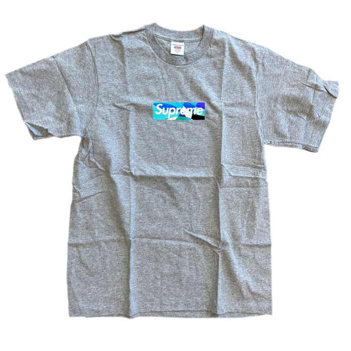 Supreme Emilio Pucci Box Logo Tee 'Heather Grey/Blue'