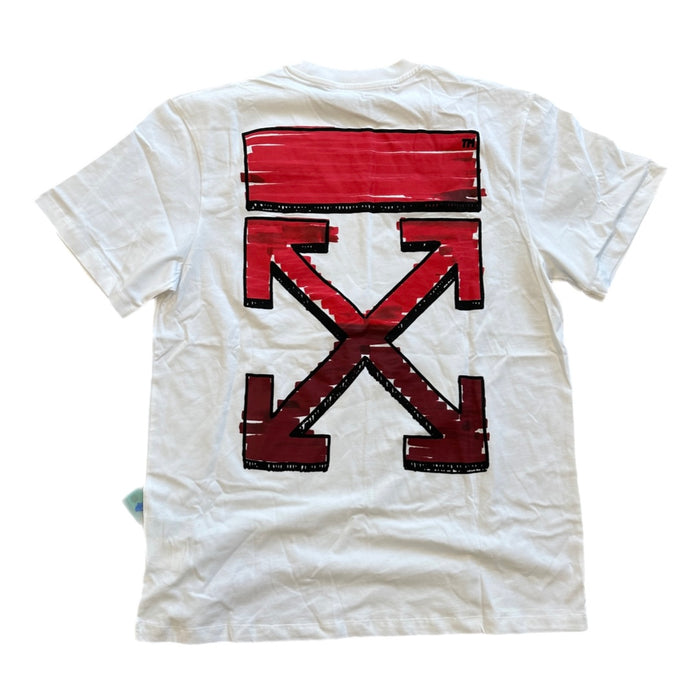Off-White Slim Fit Marker Arrow T-Shirt T-Shirt White Red