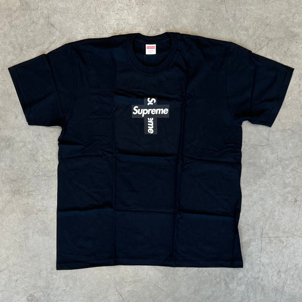 Supreme Cross Box Logo Tee ''Black' — United Kicks Supreme Cross Box Logo Tee ''Black' — United Kicks