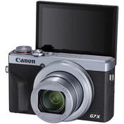 Canon PowerShot G7 X Mark III with screen tilted upward