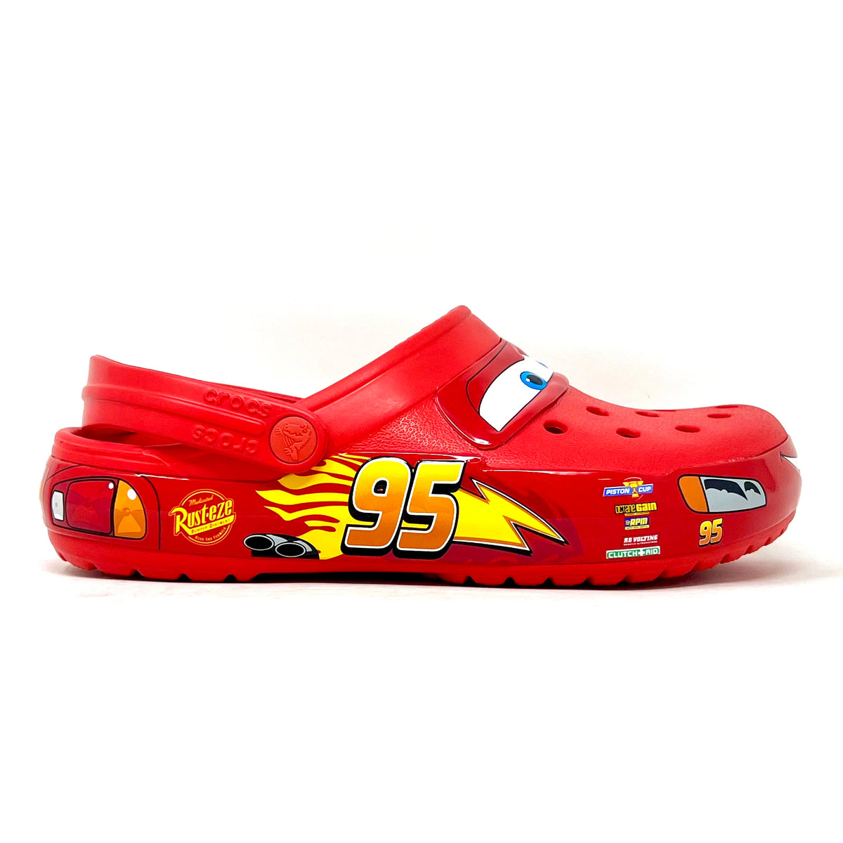 Lightning mcqueen crocs size 8 womens hotsell