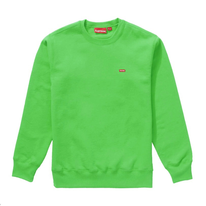 Supreme Small Box Logo Crewneck 'Bright Green' — United Kicks