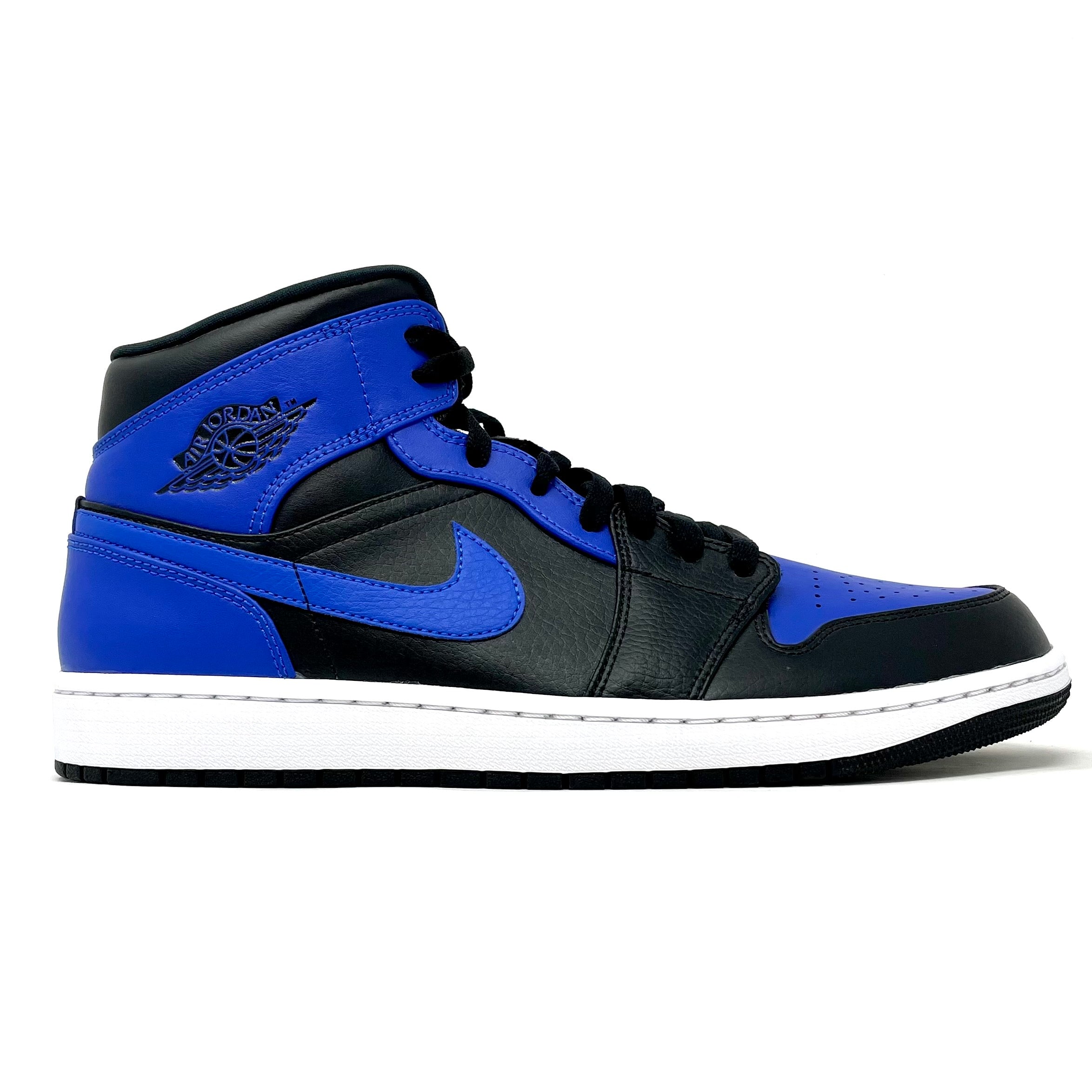Jordan 1 Mid 'Hyper Royal' Black Blue Brand New | United Kicks